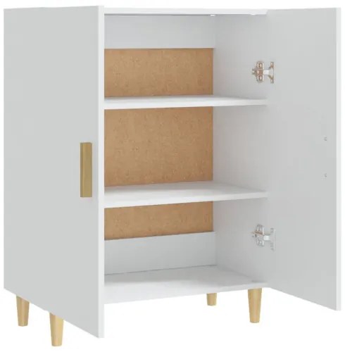 vidaXL Komoda biela 70x34x90 cm spracované drevo-