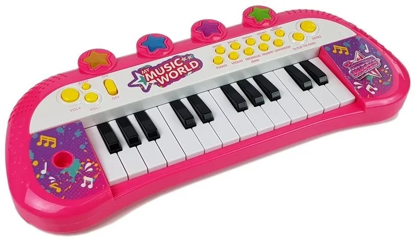 LEAN TOYS Hudobné klávesy pre dievčatá, 24 klávesov
