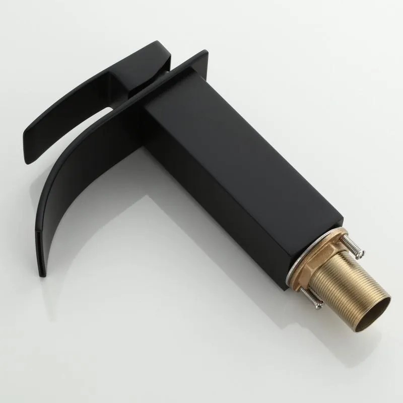 Umývadlová batéria WATERFALL - čierna - nízka