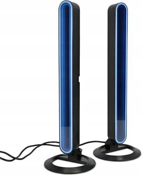 SADA 2x LED RGBIC Stmievateľná stolová lampa LED/5W/5V čierna + diaľkové ovládanie