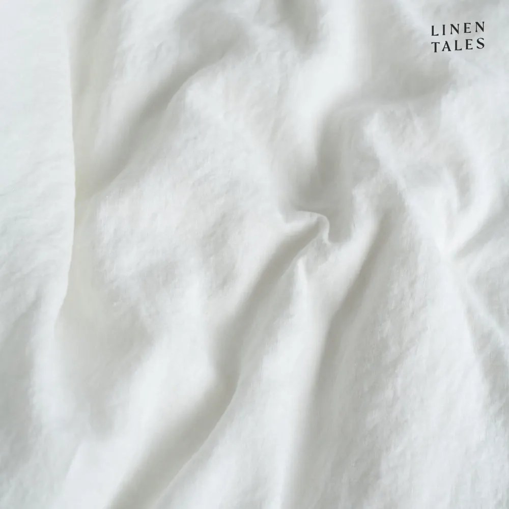 Biela napínacia ľanová plachta 140x200 cm White – Linen Tales