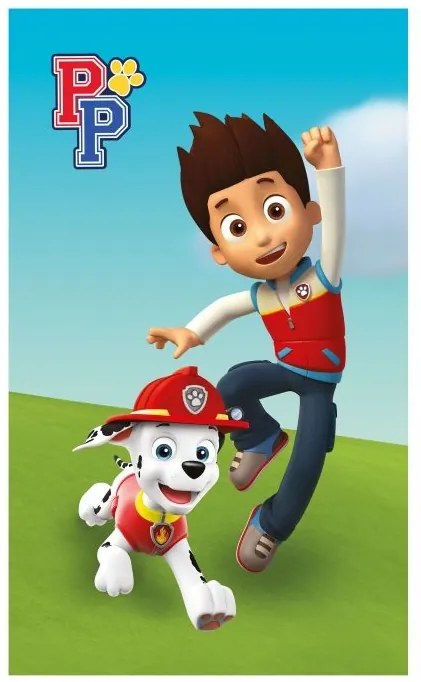 Detský uteráčik Paw Patrol Ryder a Marshall, 50x30 cm