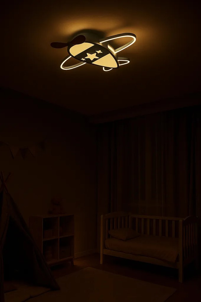 IKO LED stropná lampa s diaľkovým ovládačom – Lietadlo