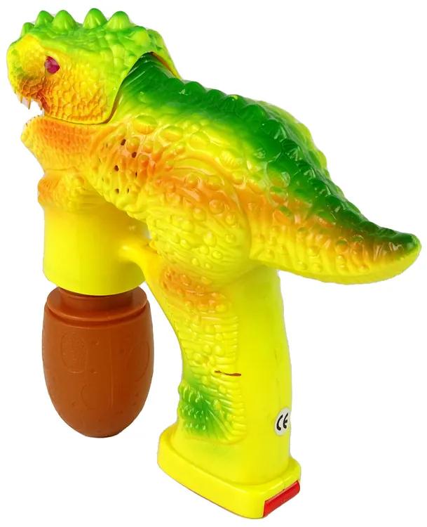 Lean Toys Bublifuk v tvare žltého Dinosaura