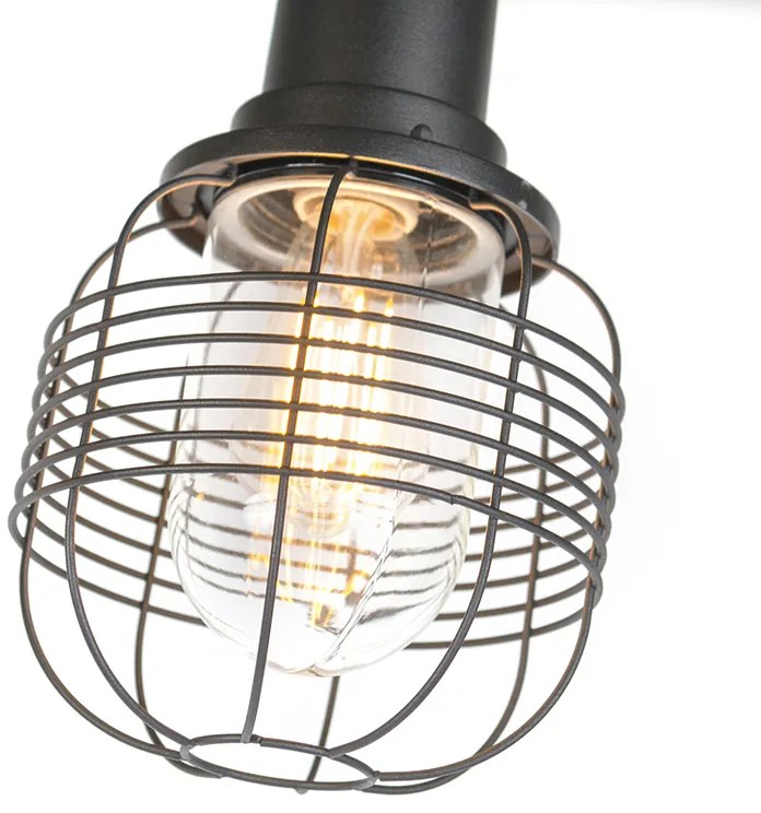 Inteligentná vonkajšia lampa čierna 3-svetlá IP44 vr. WiFi ST64 - Guardado