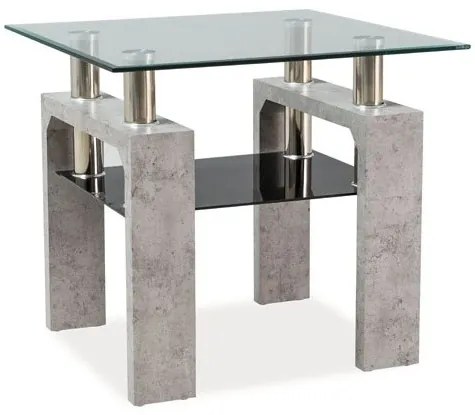 Konferenční stolek Lisa D 60 cm černý/beton