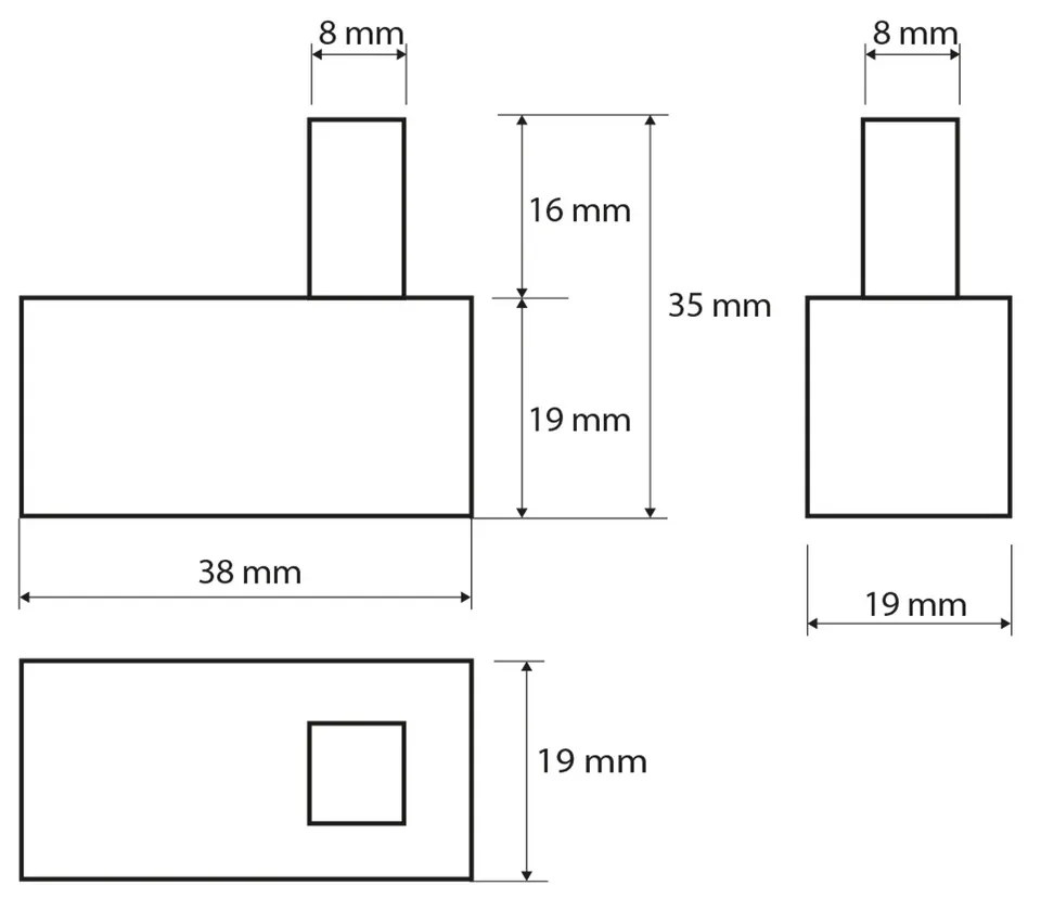 SAPHO XQ202 X-Square háčik hranatý