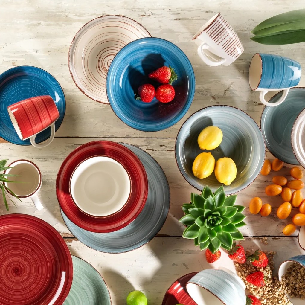 Mäser Súprava 6 hrnčekov Bel Tempo, 380 ml, červená