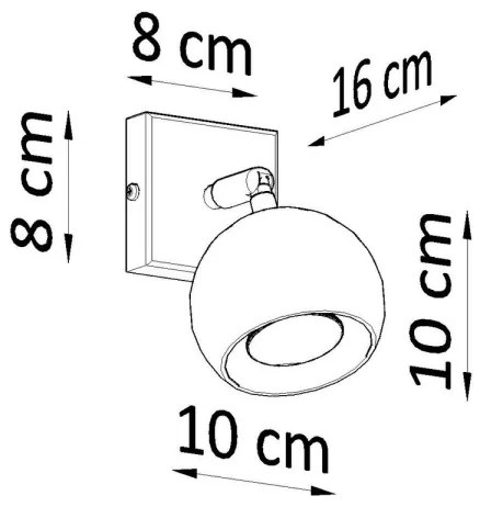 Sollux SL.0437 - Nástenné bodové svietidlo OCULARE 1xGU10/10W/230V