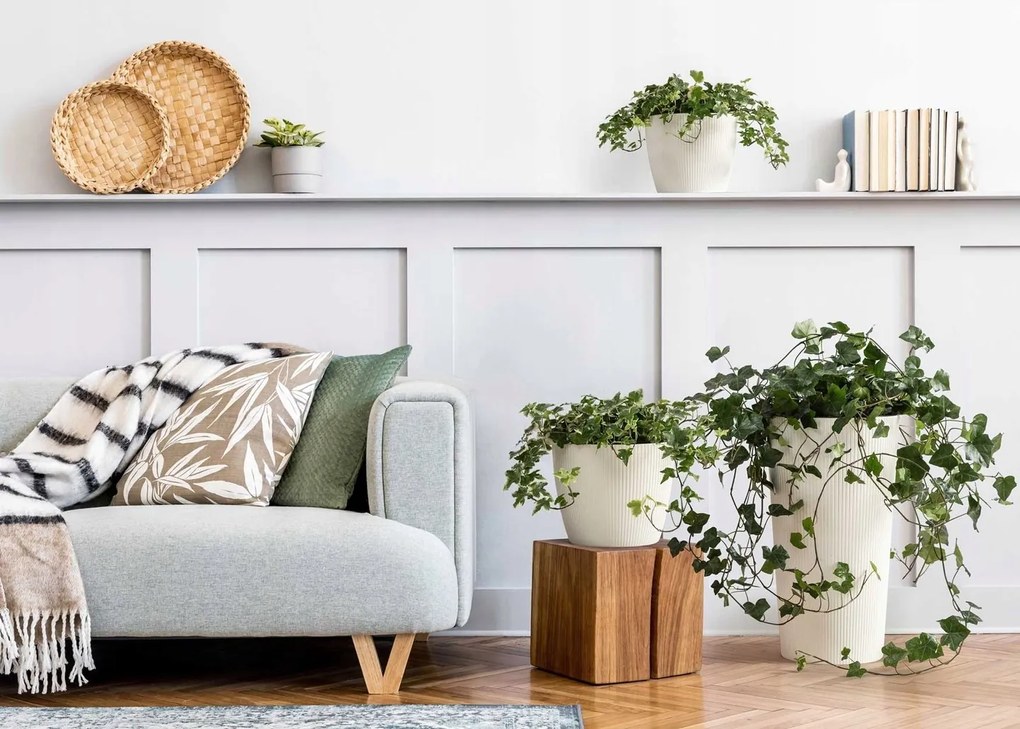 Súprava 2 kvetináčov URBANICA ECO biela