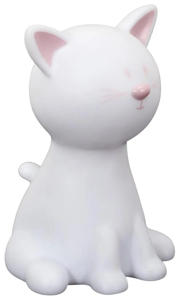 LED detské nočné svetlo CATTY 19cm, biela