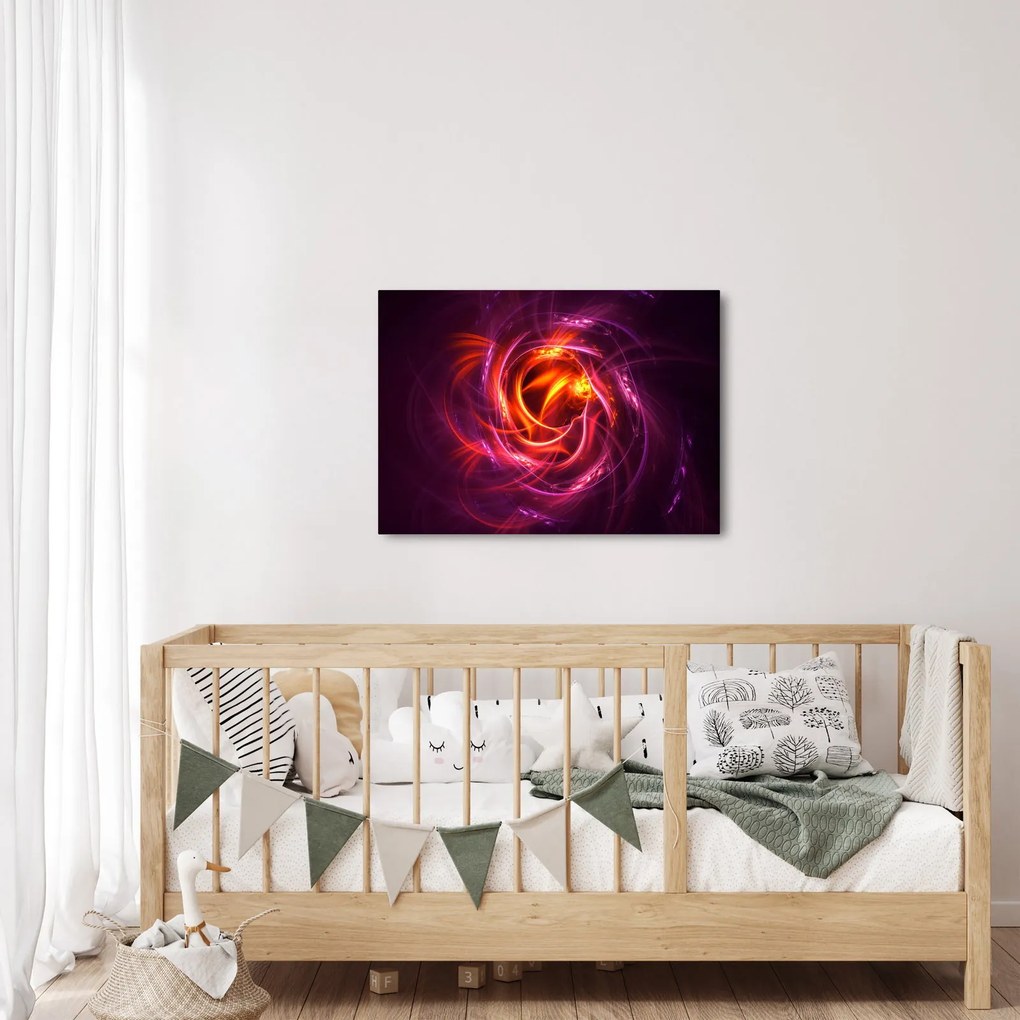 Obraz svietiacej modernej abstrakcie (70x50 cm)