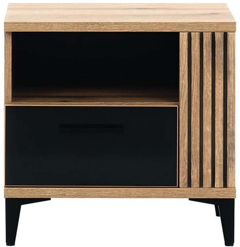 Nočný stolík Aris As15 Dub/čierna