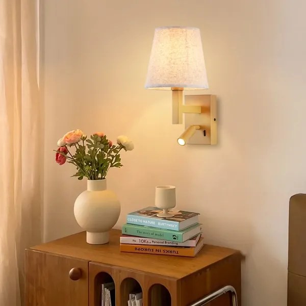 Brilagi - LED Nástenná lampa DEYA 1xE14/40W/230V + LED/3W ľan/zlatá