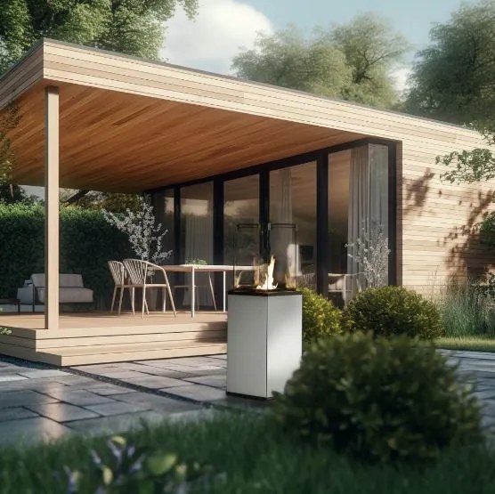 Plynový ohrievač s diaľkovým Patio Mini Glass White