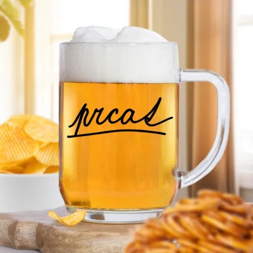 Číry pohár na pivo 500ml - Prcat