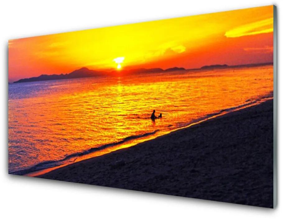 Obraz na akrylátovom skle More slnko pláž krajina 140x70 cm