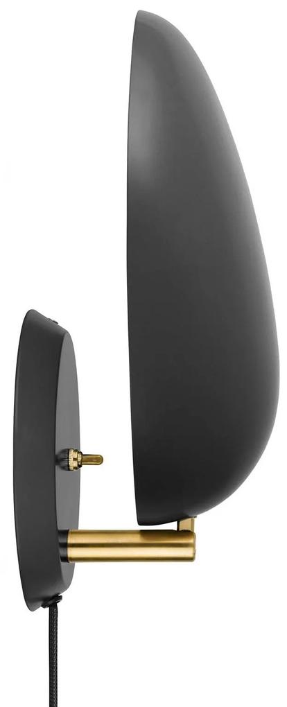 GUBI Cobra nástenné svietidlo čierne so zástrčkou