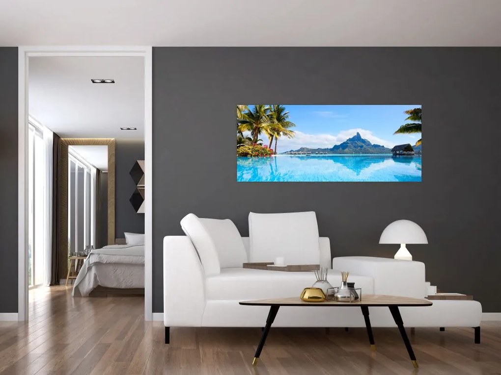 Obraz - Bora-Bora, Francúzska Polynézia (120x50 cm)