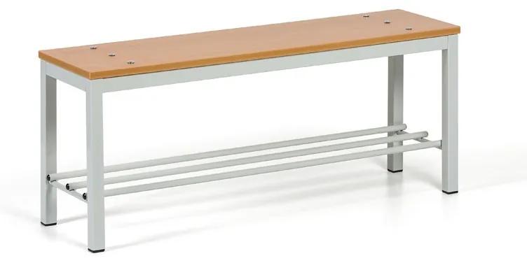 Šatníková lavica s botníkom, sedák - lamino, dĺžka 1000 mm, breza