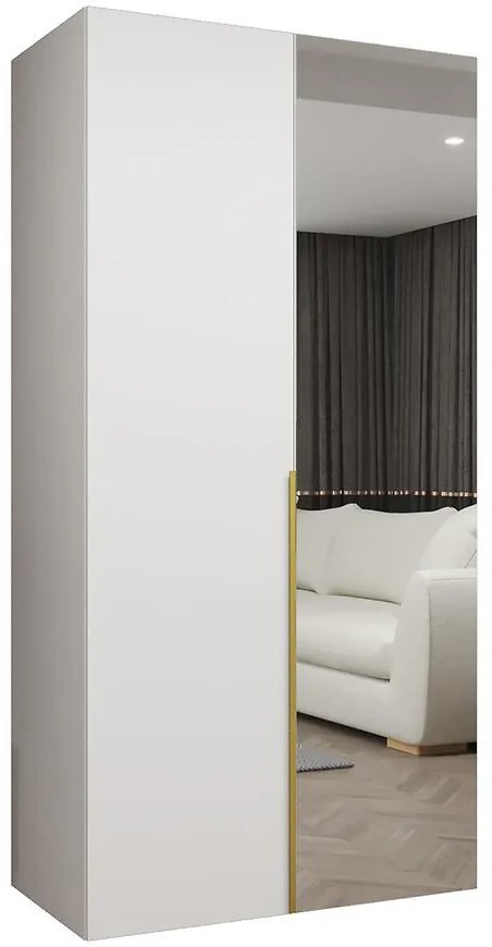 Skriňa Alicante II 100 biela/zlatá