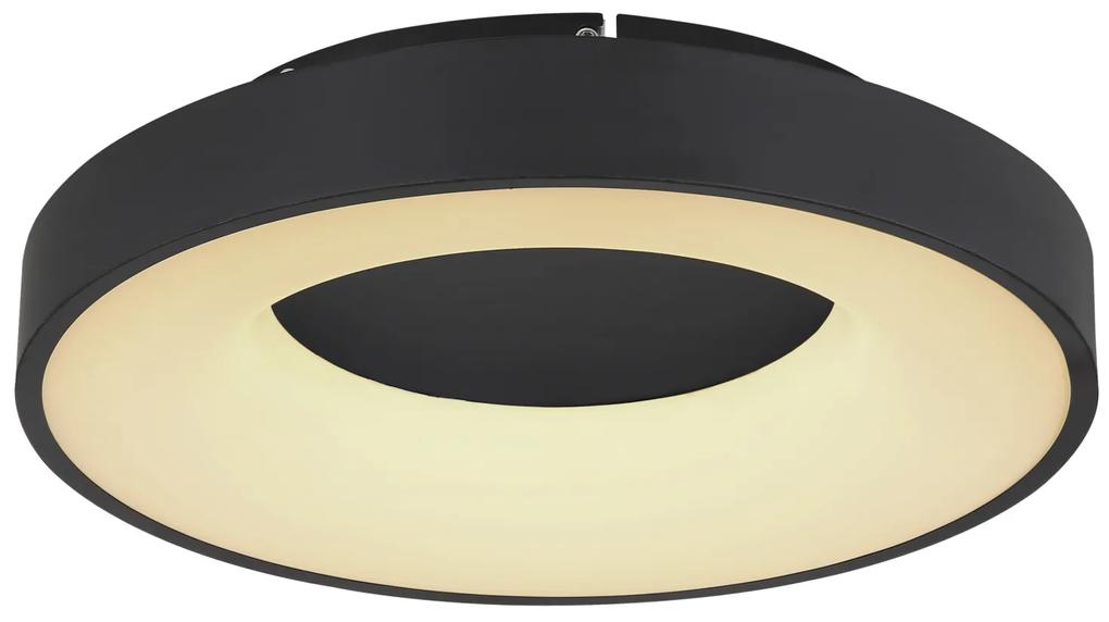 GLOBO Moderné stropné svietidlo LED na diaľku. Ovládanie JOLLI, 30W, 40cm, okrúhle, čierne