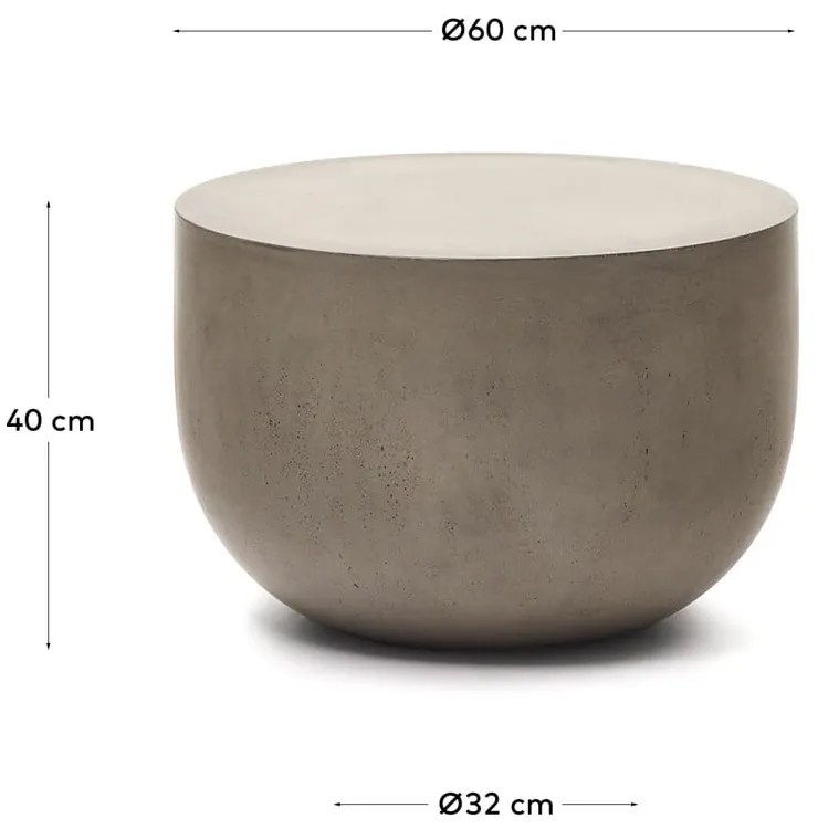 Okrúhly záhradný odkladací stolík ø 60 cm Garbet – Kave Home