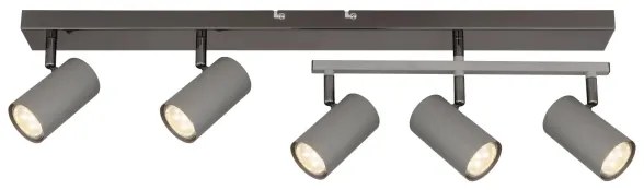 Globo 57911-5S - Bodové svietidlo ROBBY 5xGU10/35W/230V šedá