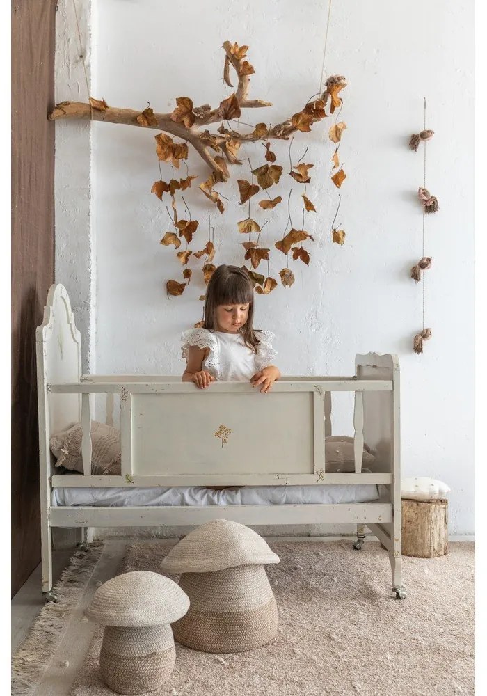 Béžový látkový detský kôš na hračky ø 23x27 cm Mushroom – Lorena Canals