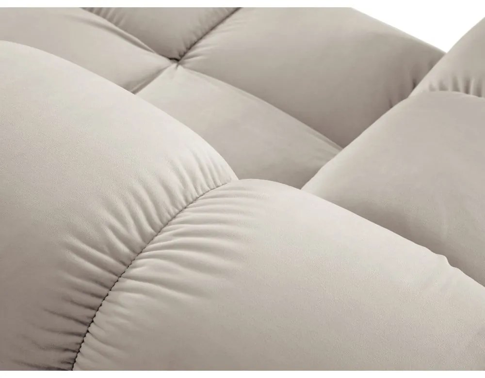 Béžová zamatová modulárna rohová pohovka (ľavý roh) Bellis – Micadoni