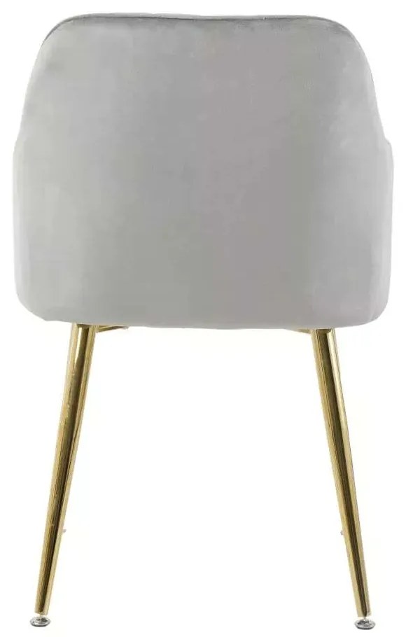 LuxuryForm DESIGN Jedálenská stolička AUSTIN VELUR - svetlo šedá