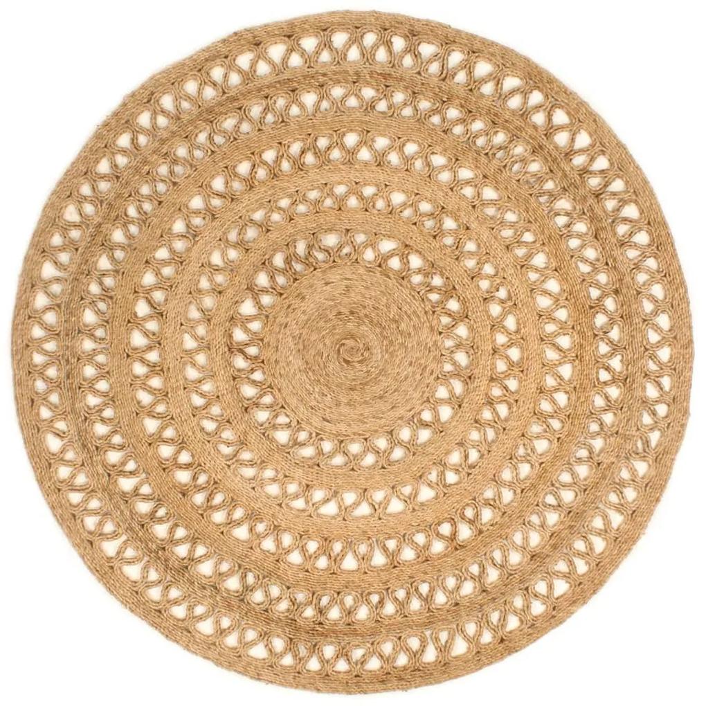 Ručne pletený okrúhly koberček z juty, 150 cm 344959