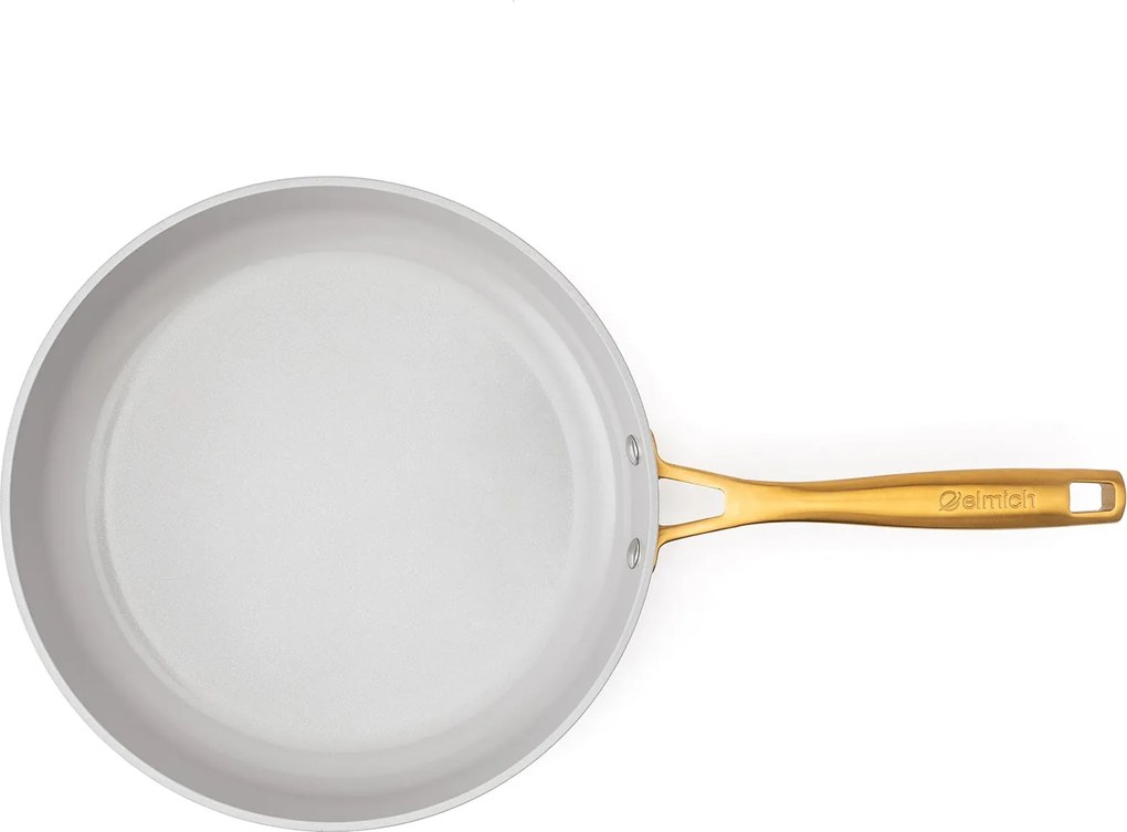 Elmich Nepriľnavá keramická panvica Zen Ø 26 cm – hnedozlatá