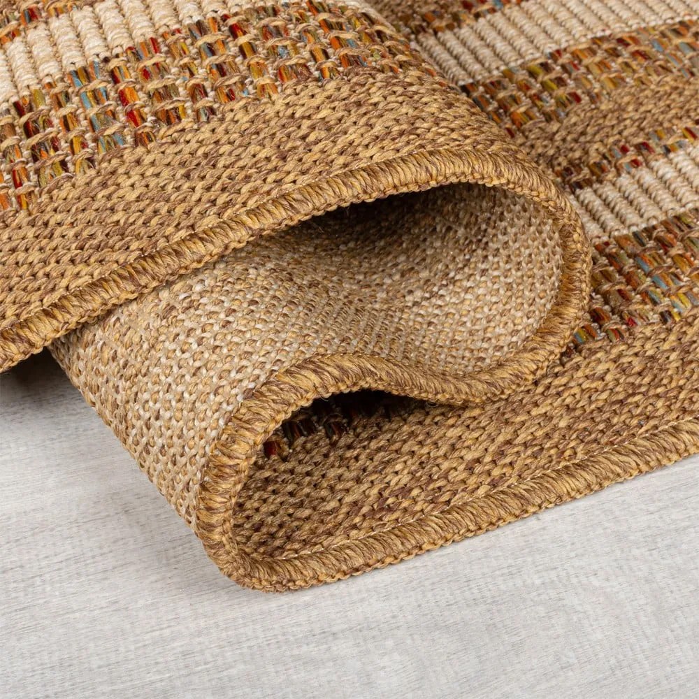 Vnútorný a vonkajší koberec v prírodnej farbe 120x170 cm Layla Border – Flair Rugs