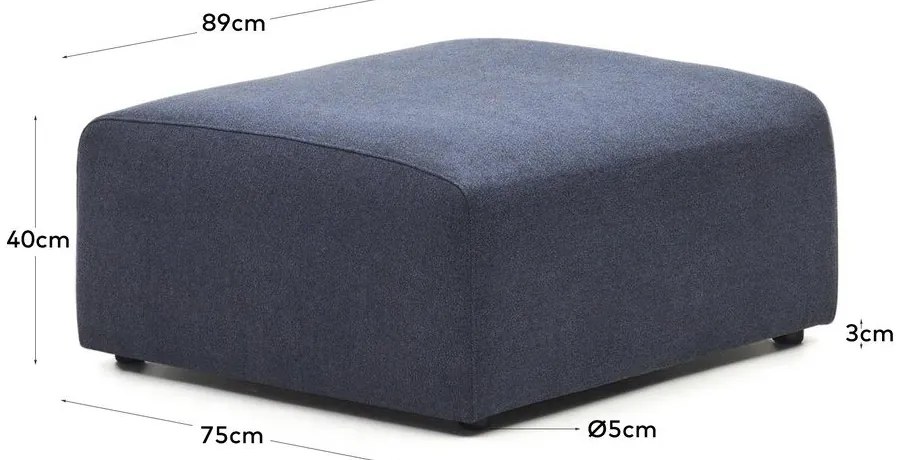 Tmavomodrý modul pohovky Neom – Kave Home