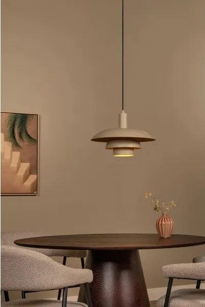 Lucide 21444/38/41 - Luster na lanku BRUNO 1xE27/40W/230V béžový