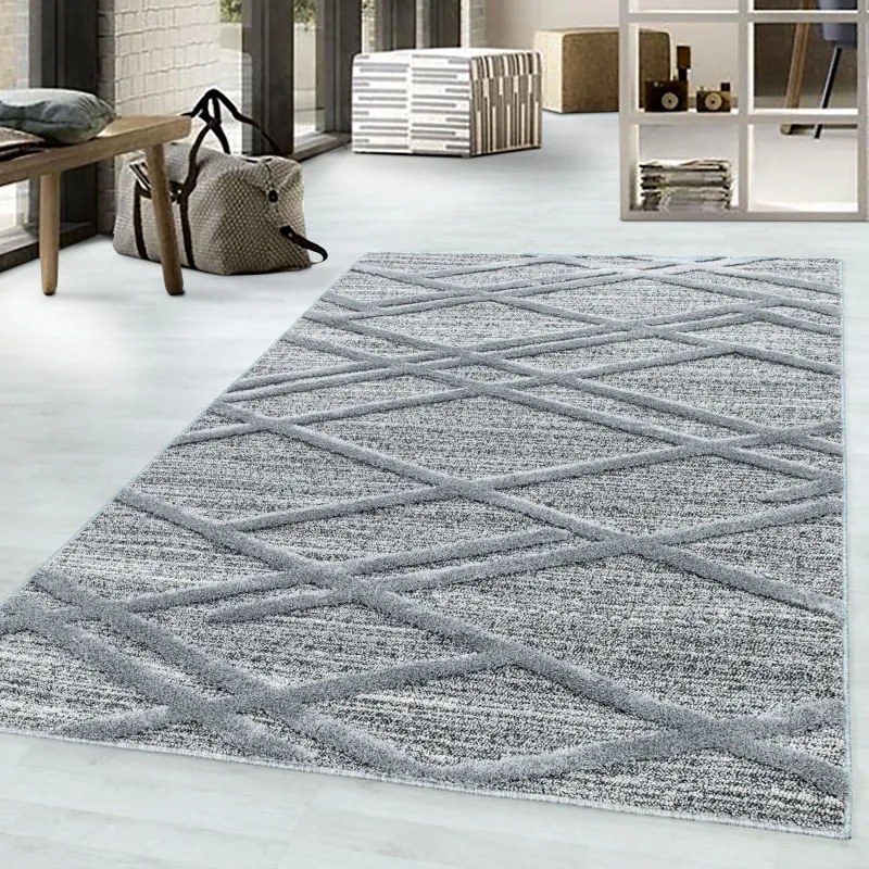 Kusový koberec Pisa 4706 Grey, 80x250, šedá, obývacia izba, Ayyildiz