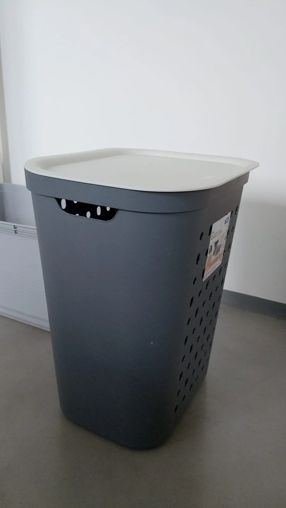 Rotho 2. akosť - Kôš na špinavú bielizeň, na zber špinavého oblečenia, JONA, 55l, antracit