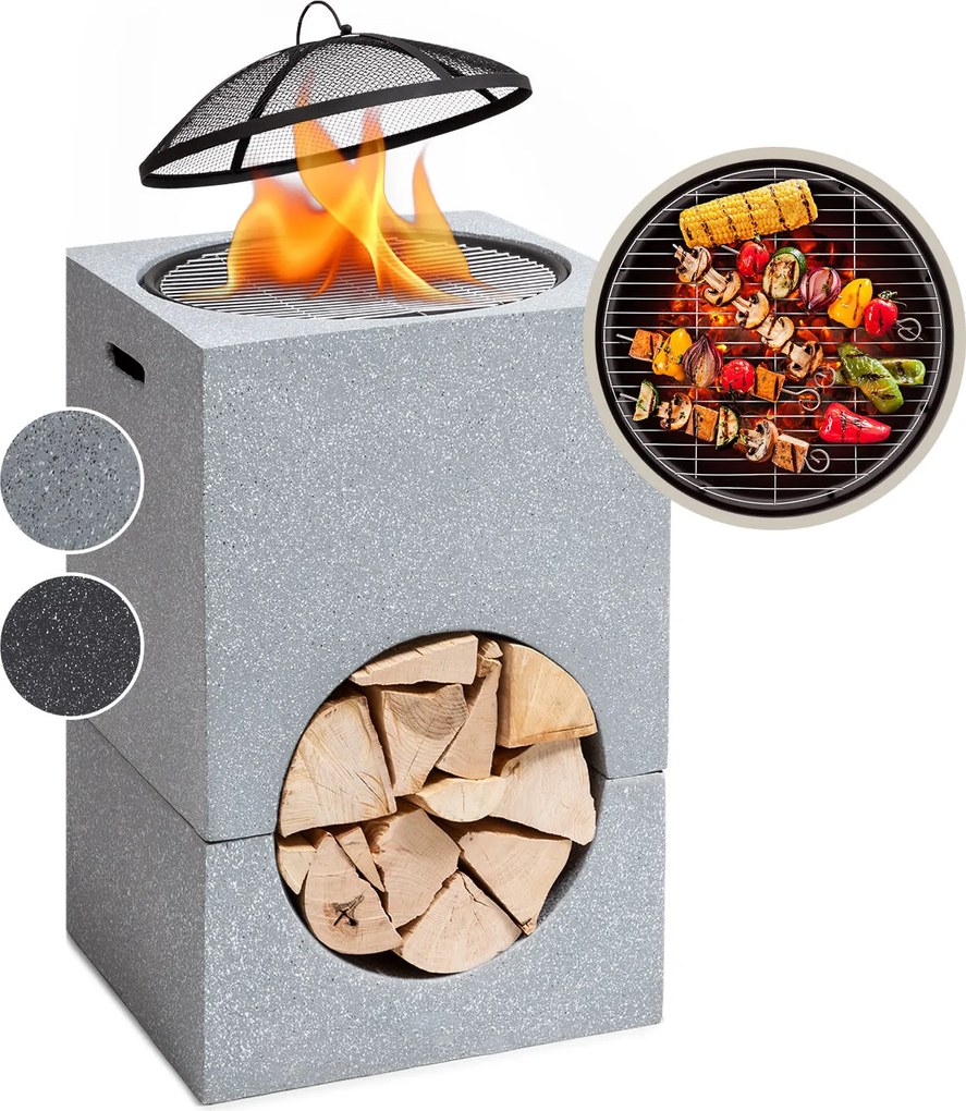 Blumfeldt Monolith, ohnisko s grilom, MgO a oceľový plášť, lapač iskier