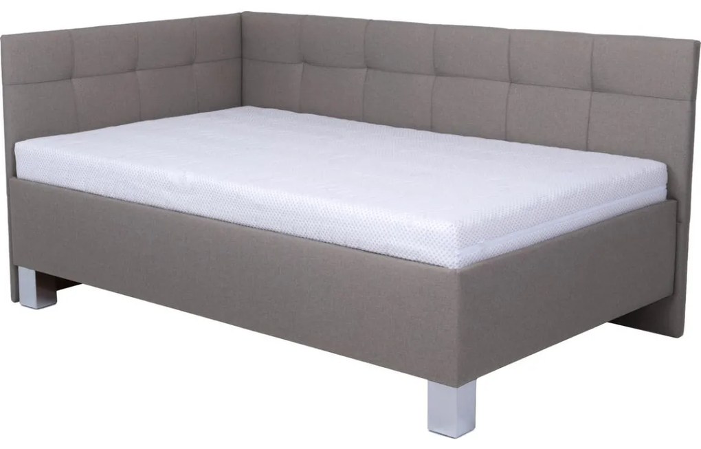 Čalúnená posteľ s matracom a úložným priestorom MARIA PETITE 120x200 cm taupe