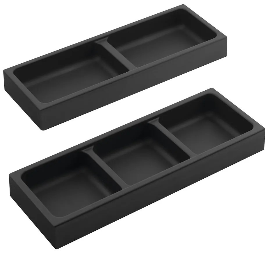 Sapho Sapho, LINDO bočný organizér, sada 2ks, 114x36x323 mm, plast, antracit, LD002