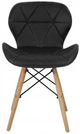 Kuchynské stoličky v čiernej farbe z ekokože SKY74 ekokoza cierne
