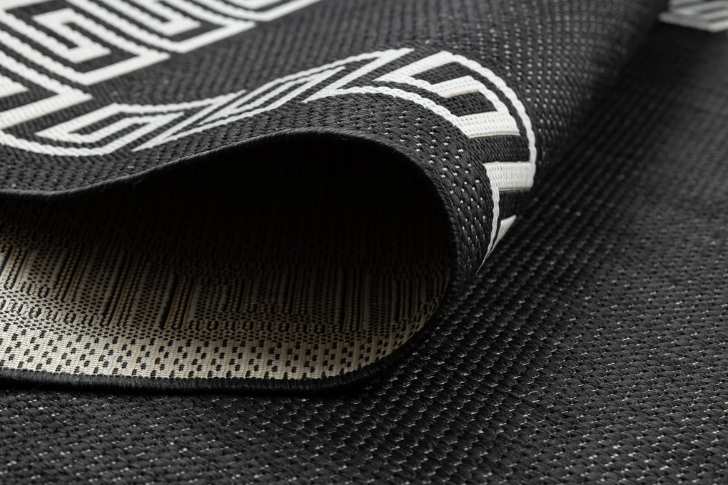 Koberec FLAT SISAL 49373690 Grécky čierno / krémový