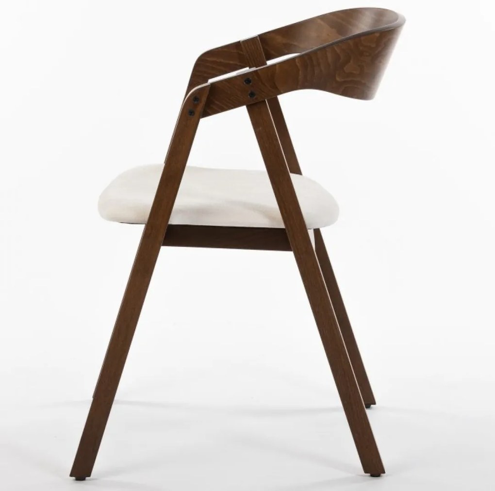 NELL buková drevená stolička beech up walnut