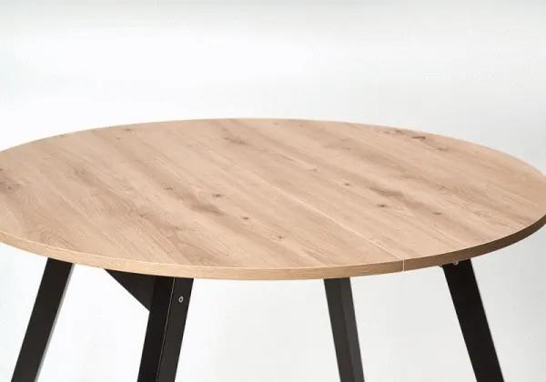 Rozkladací jedálenský stôl Ruden dub artisan/čierna