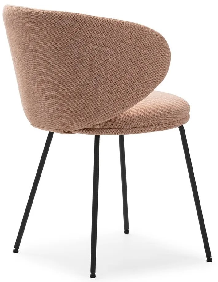 Svetloružové čalúnené jedálenské kreslá v súprave 2 ks Rush – Marckeric