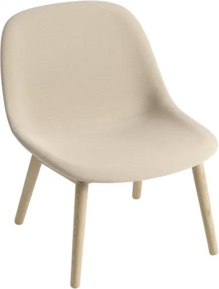 Muuto Kreslo Fiber Lounge Chair s dřevěnou podnožou, oak/Steelcut Trio 236