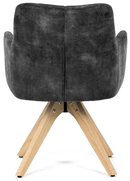 Autronic BONTEC Jedálenská stolička, čierna, zamatová látka, HC-D7188 BK4 Farba: Čierna