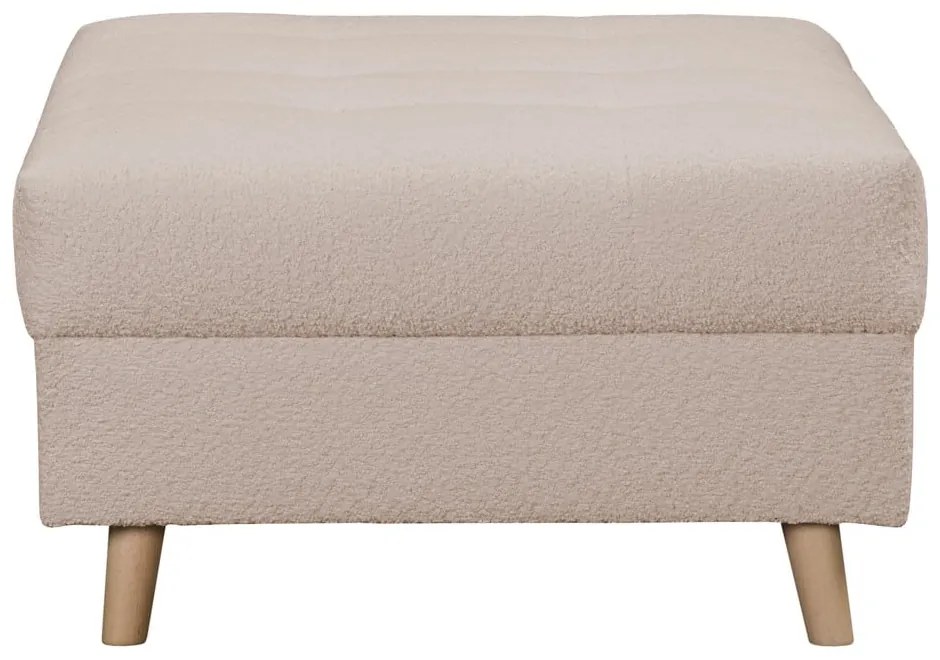 Béžový taburet z textílie buklé Ariella – Ropez