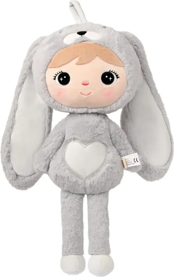 Mojkáčik - Bábika zajačik sivá s menom Simonka 50 cm